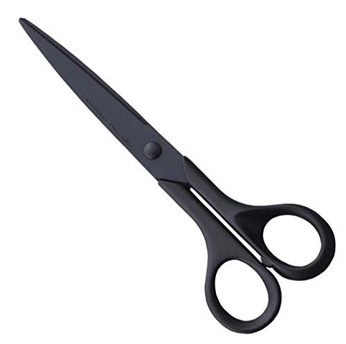 ALLEX Black Scissors All Purpose Sharp Japanese Stainless Steel Blade, Non
